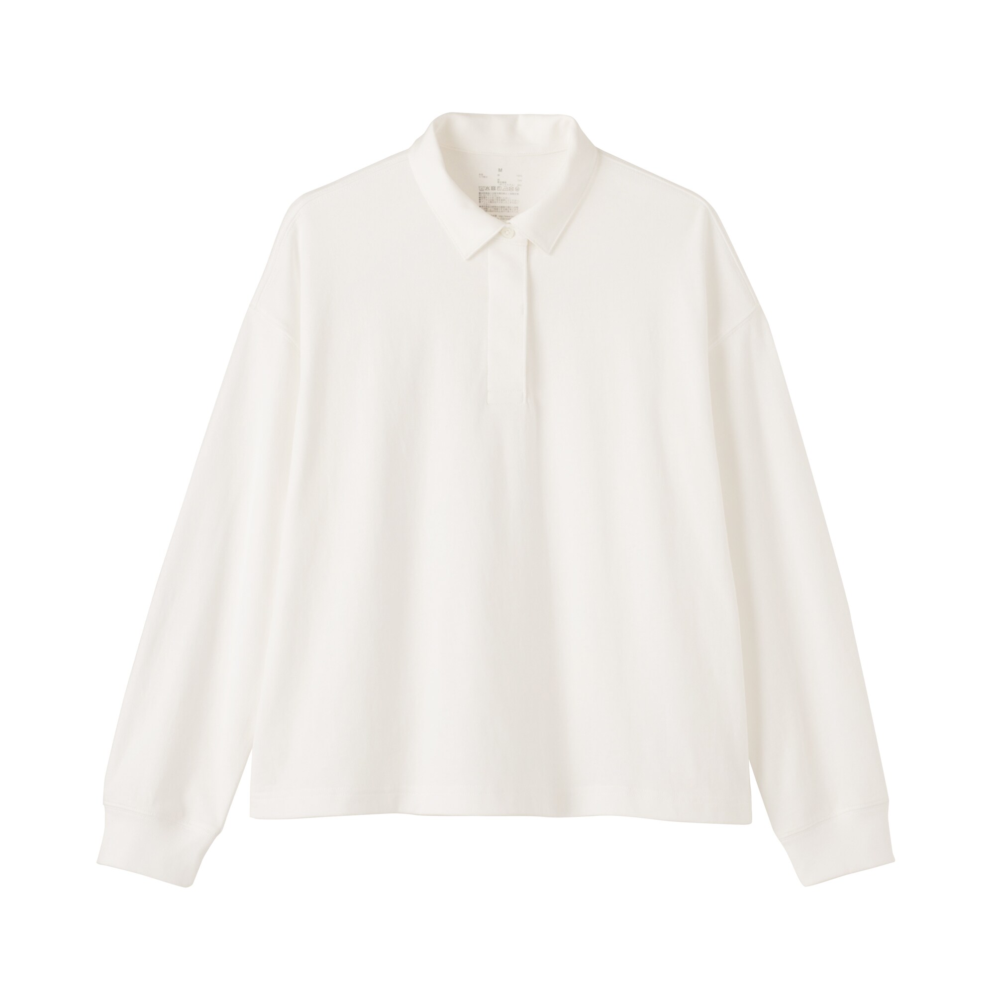 婦人　引き揃え天竺編み長袖ラガーシャツ