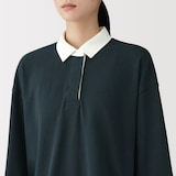 婦人　引き揃え天竺編み長袖ラガーシャツ