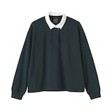 婦人　引き揃え天竺編み長袖ラガーシャツ