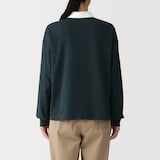 婦人　引き揃え天竺編み長袖ラガーシャツ