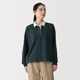 婦人　引き揃え天竺編み長袖ラガーシャツ