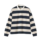 婦人　引き揃え天竺編み長袖ラガーシャツ