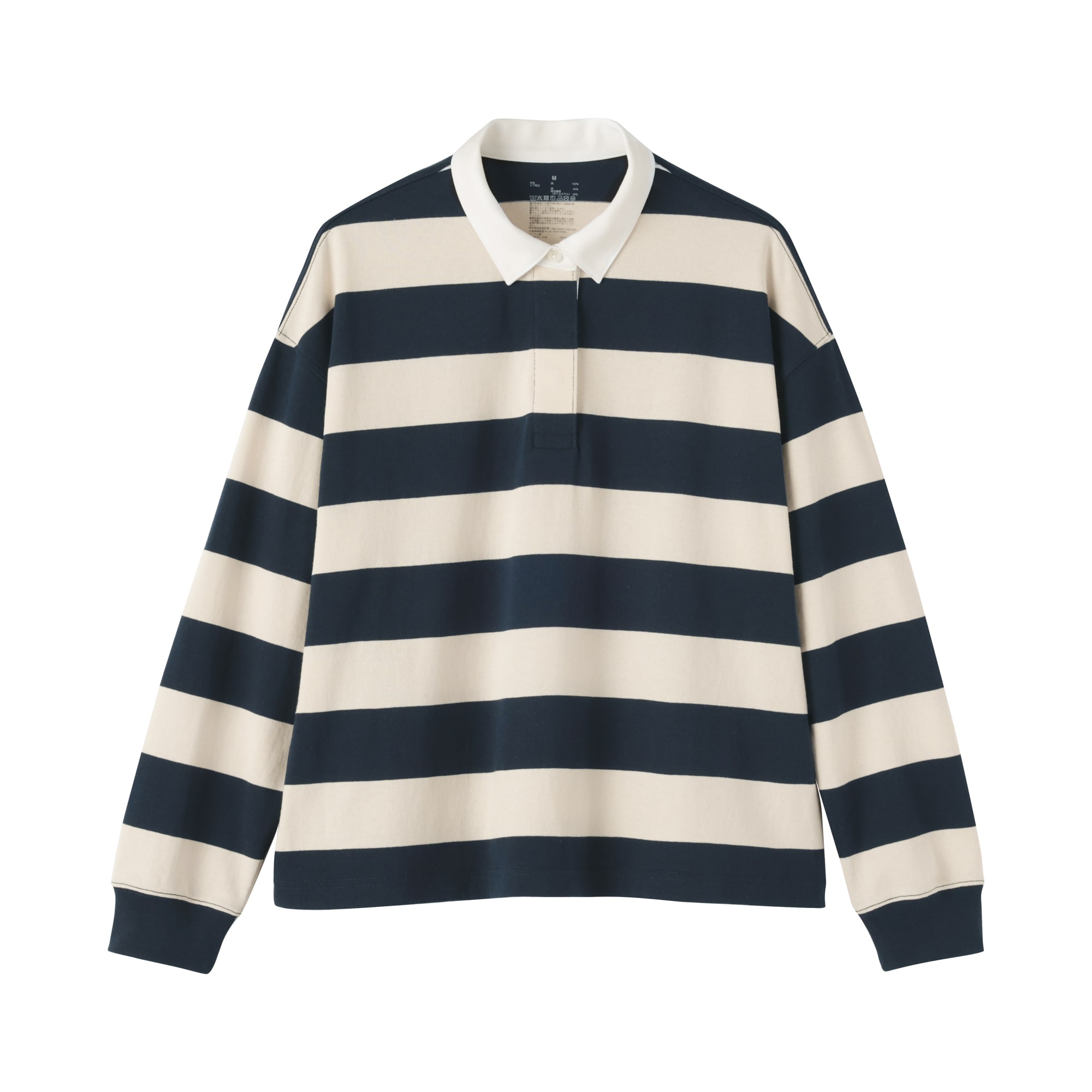 婦人　引き揃え天竺編み長袖ラガーシャツ