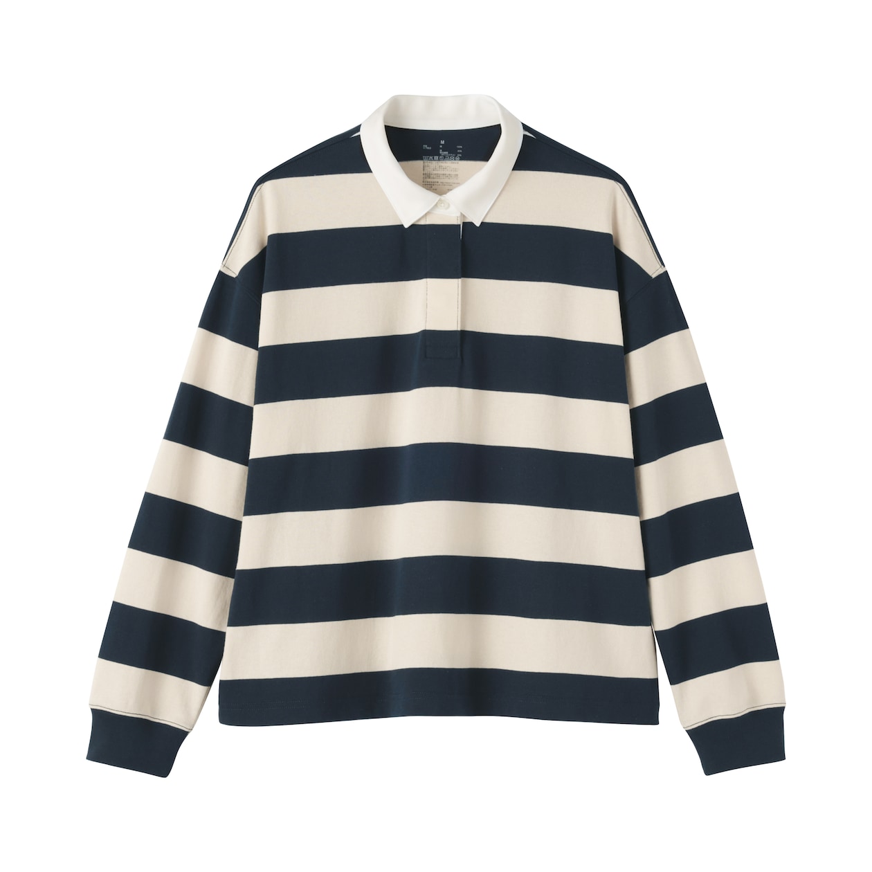 婦人　引き揃え天竺編み長袖ラガーシャツ