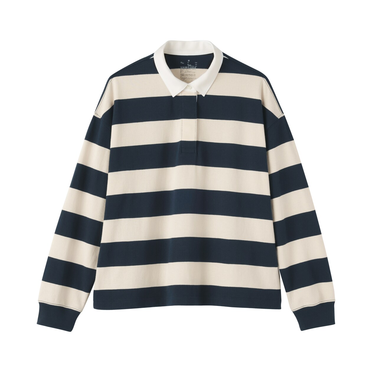 婦人　引き揃え天竺編み長袖ラガーシャツ