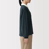 婦人　引き揃え天竺編み長袖ラガーシャツ