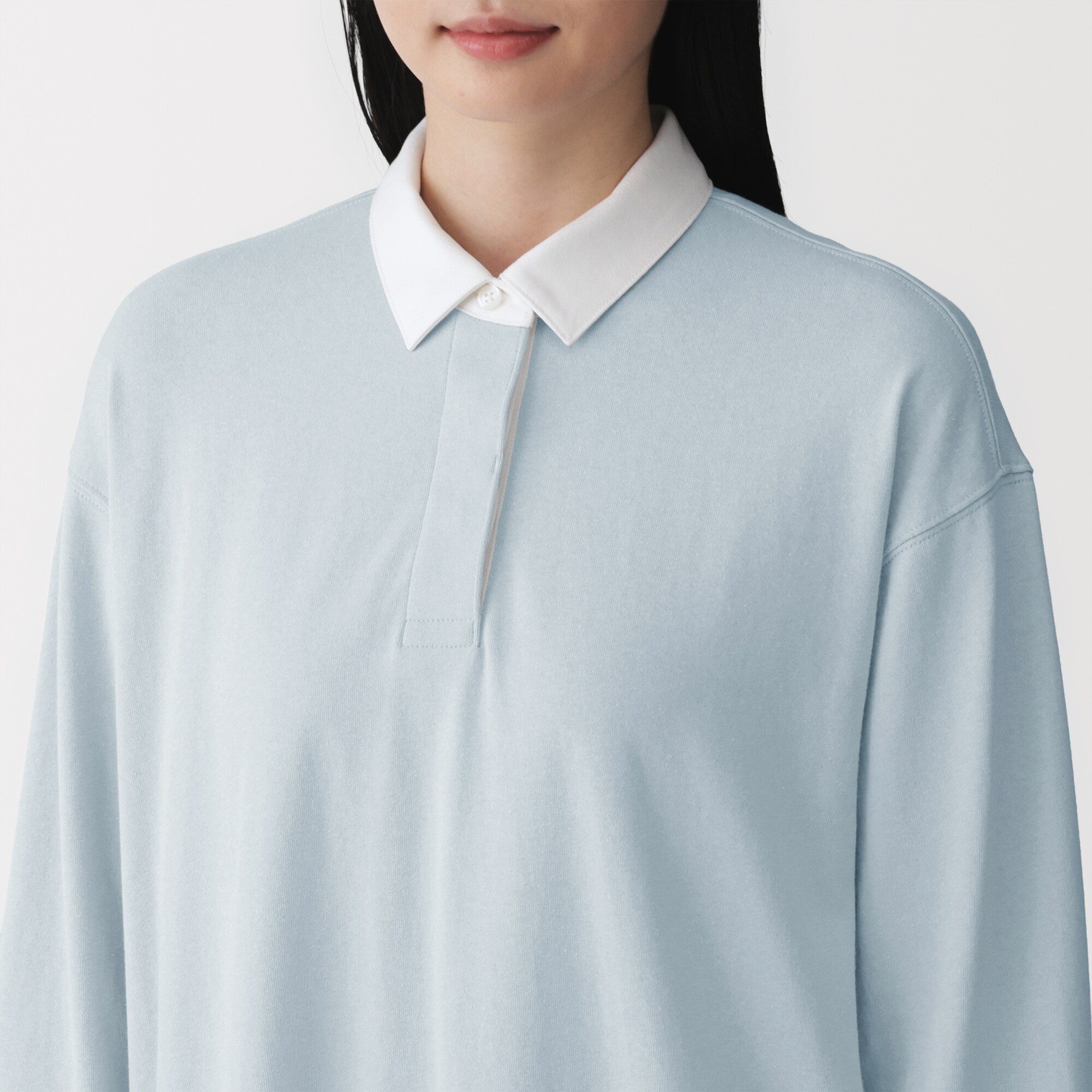 婦人　引き揃え天竺編み長袖ラガーワンピース