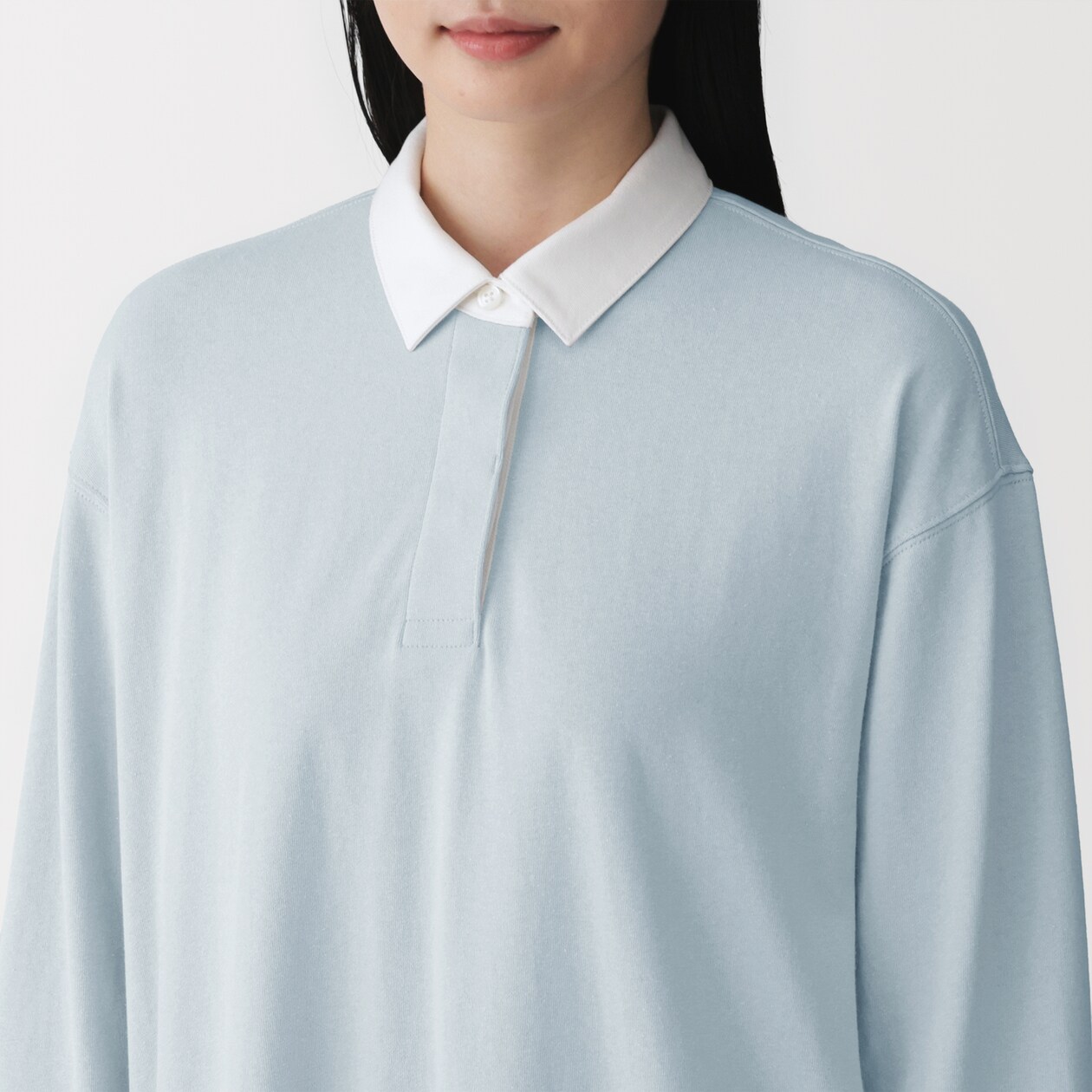 婦人　引き揃え天竺編み長袖ラガーワンピース