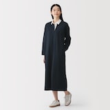 婦人　引き揃え天竺編み長袖ラガーワンピース