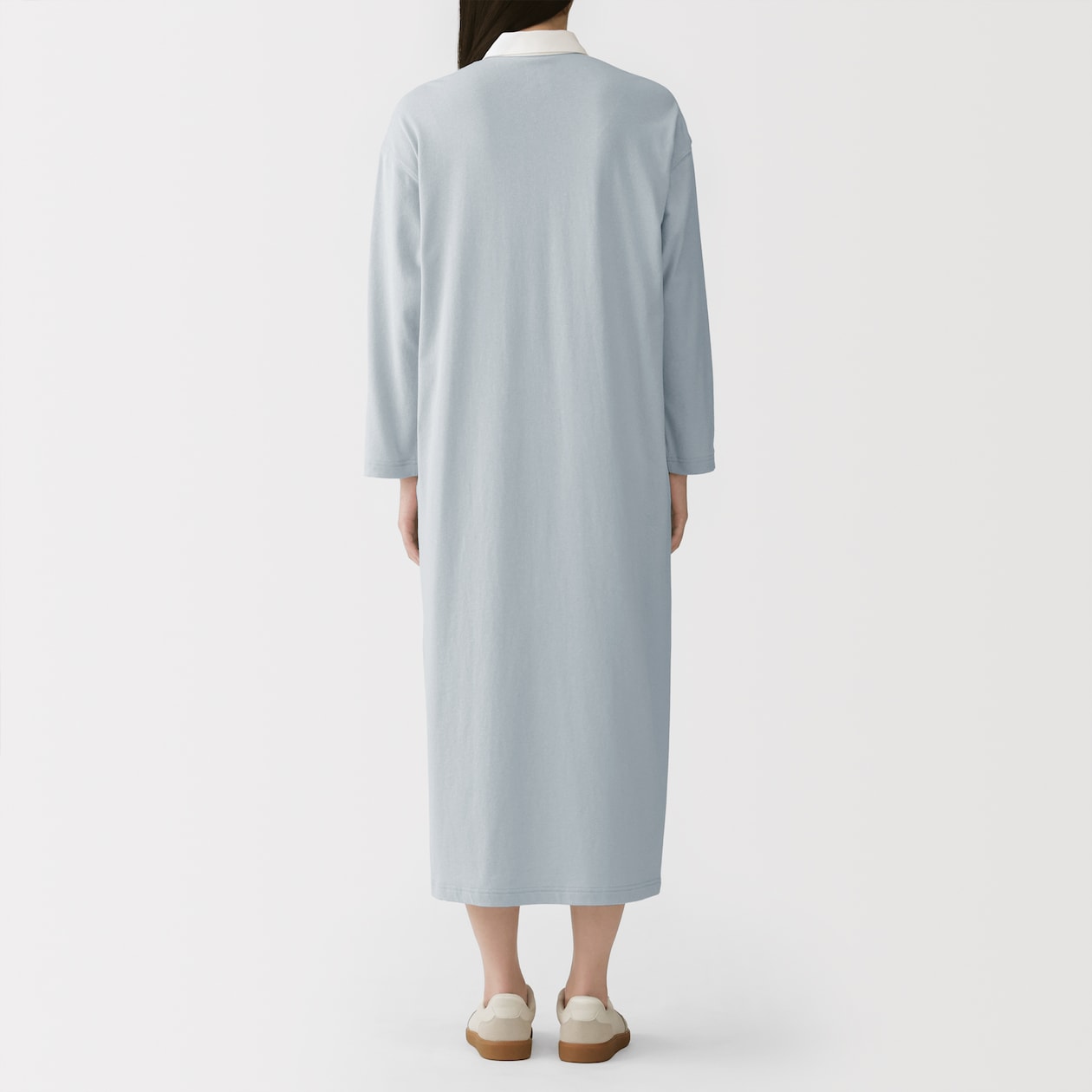 婦人　引き揃え天竺編み長袖ラガーワンピース