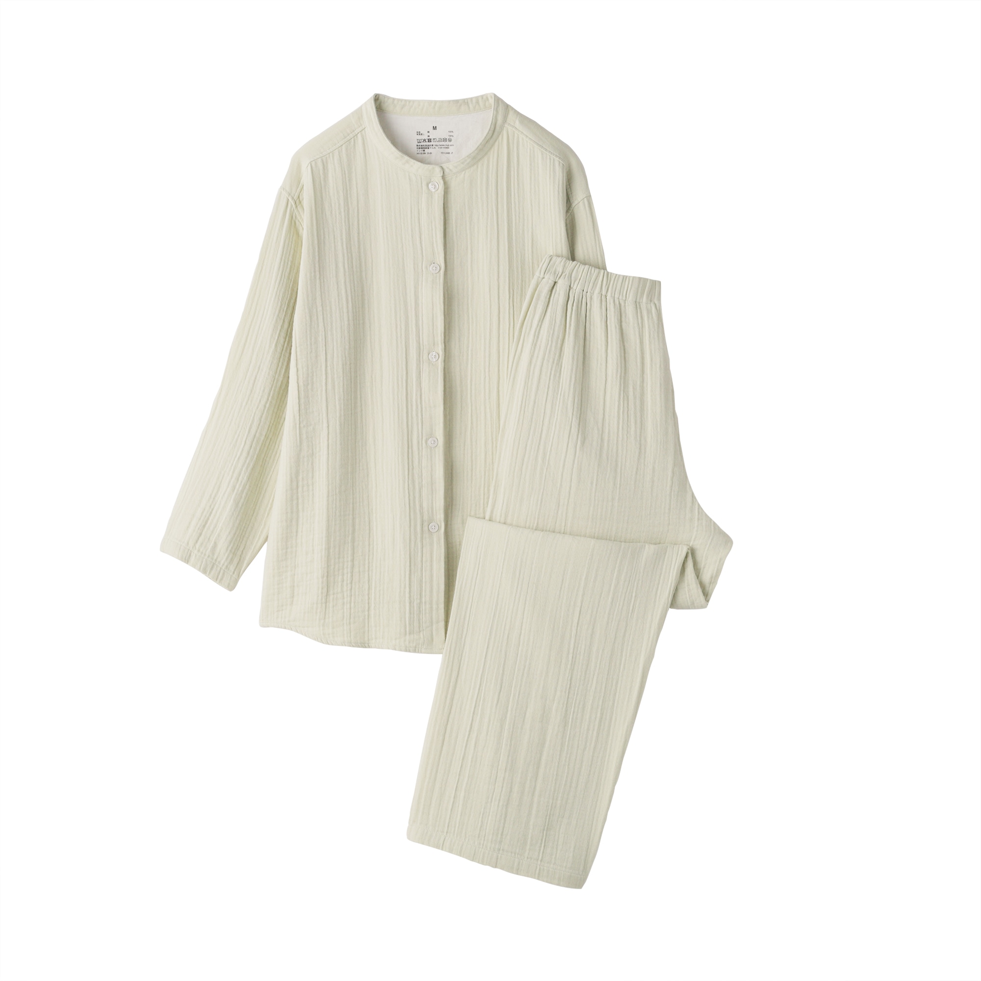 婦人 脇に縫い目のない チーズクロスガーゼ長袖パジャマ | 無印良品