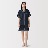 婦人　着るタオル　両面パイル　半袖パジャマ