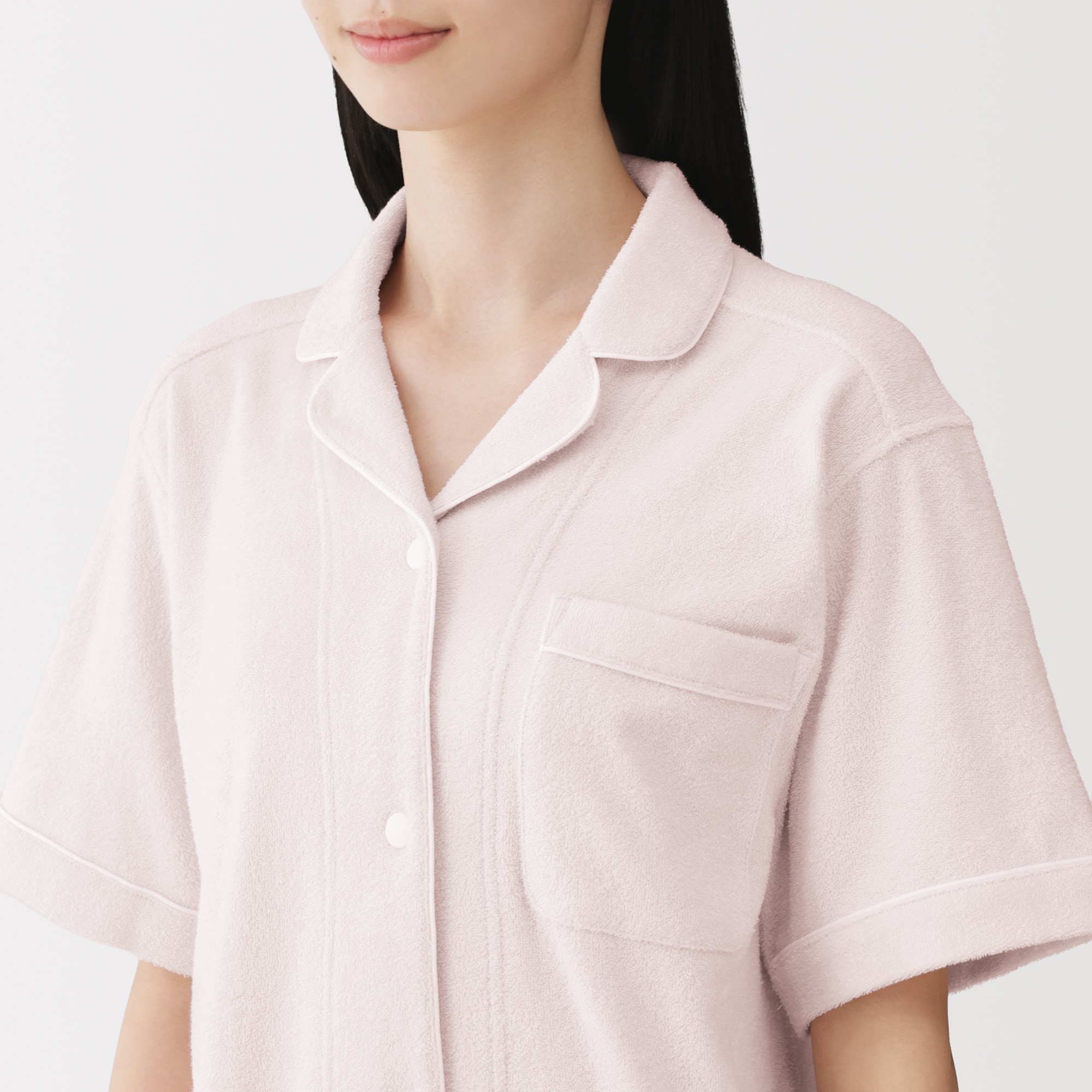 婦人　着るタオル　両面パイル　半袖パジャマ