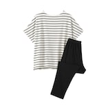 婦人　なめらか　涼感　半袖ルームウェアセット