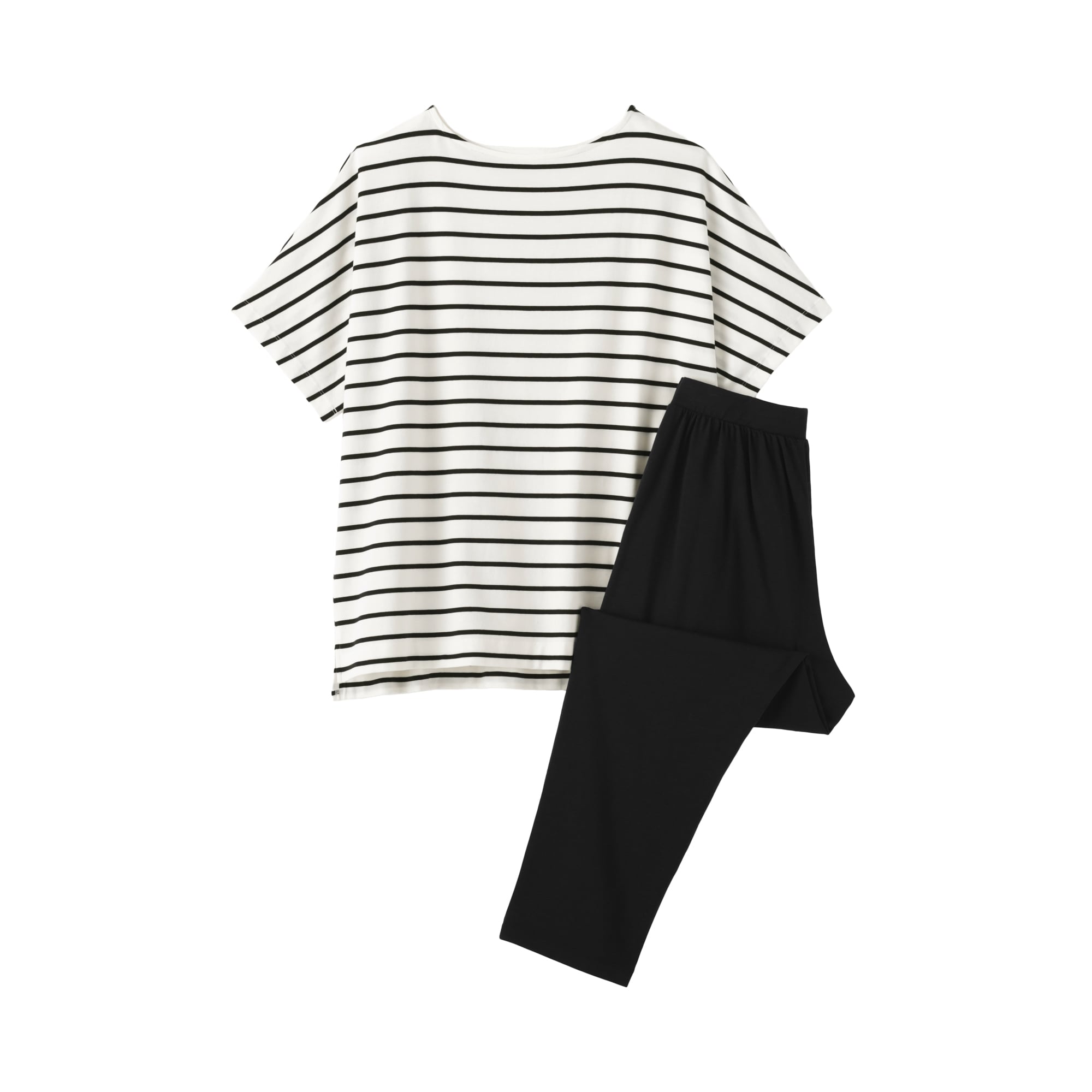 婦人　なめらか　涼感　半袖ルームウェアセット