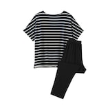 婦人　なめらか　涼感　半袖ルームウェアセット