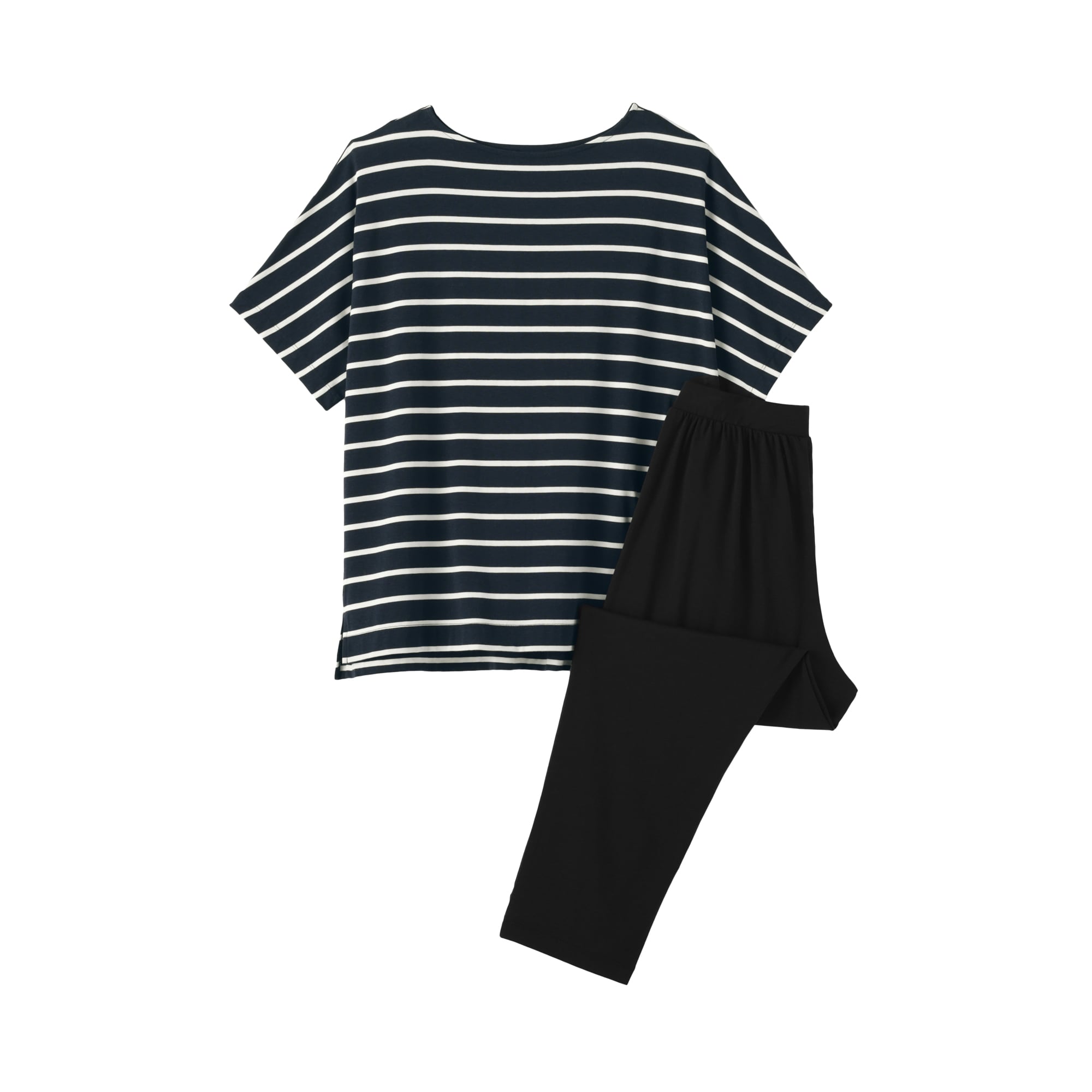 婦人　なめらか　涼感　半袖ルームウェアセット