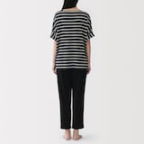 婦人　なめらか　涼感　半袖ルームウェアセット