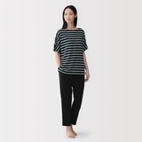 婦人　なめらか　涼感　半袖ルームウェアセット