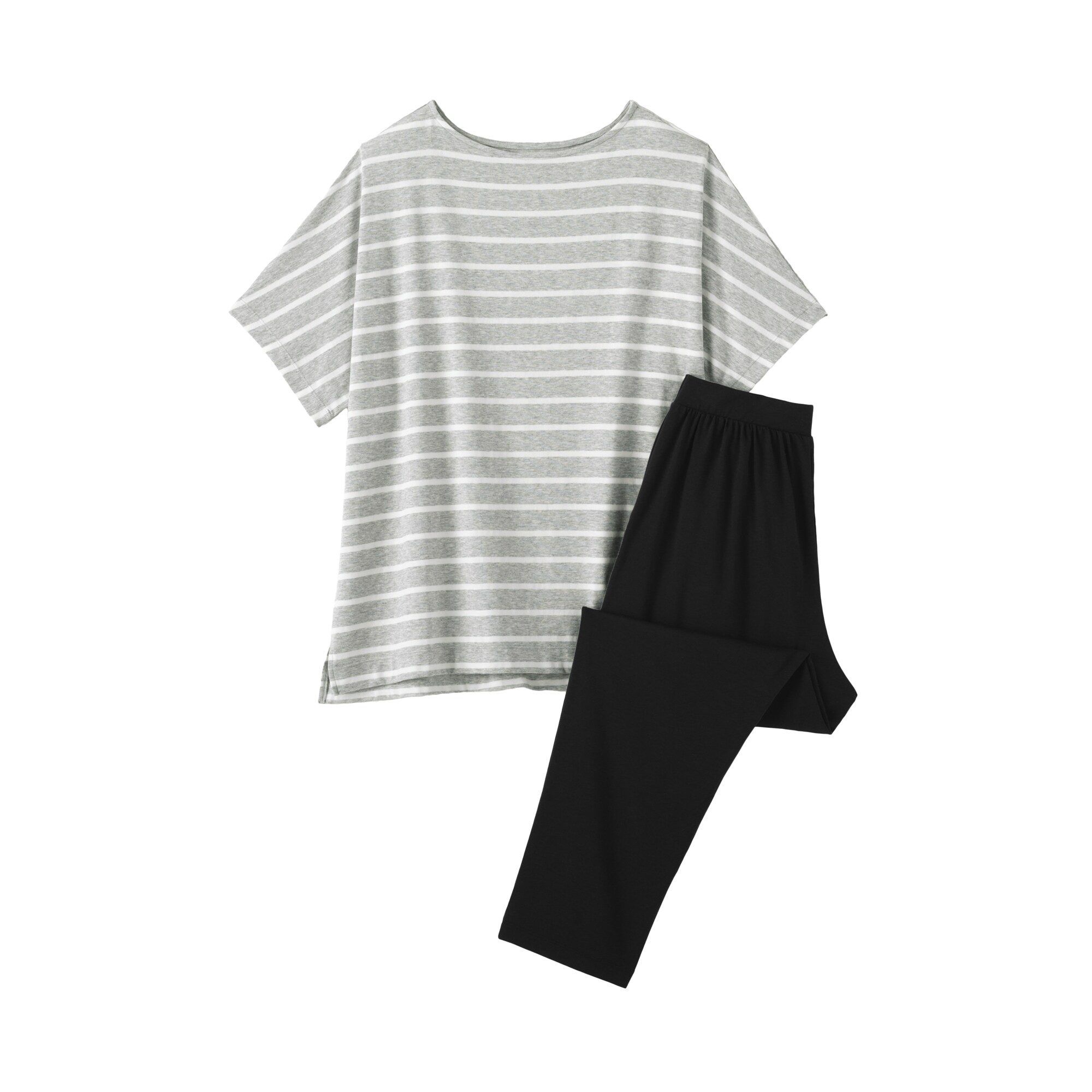 婦人　なめらか　涼感　半袖ルームウェアセット