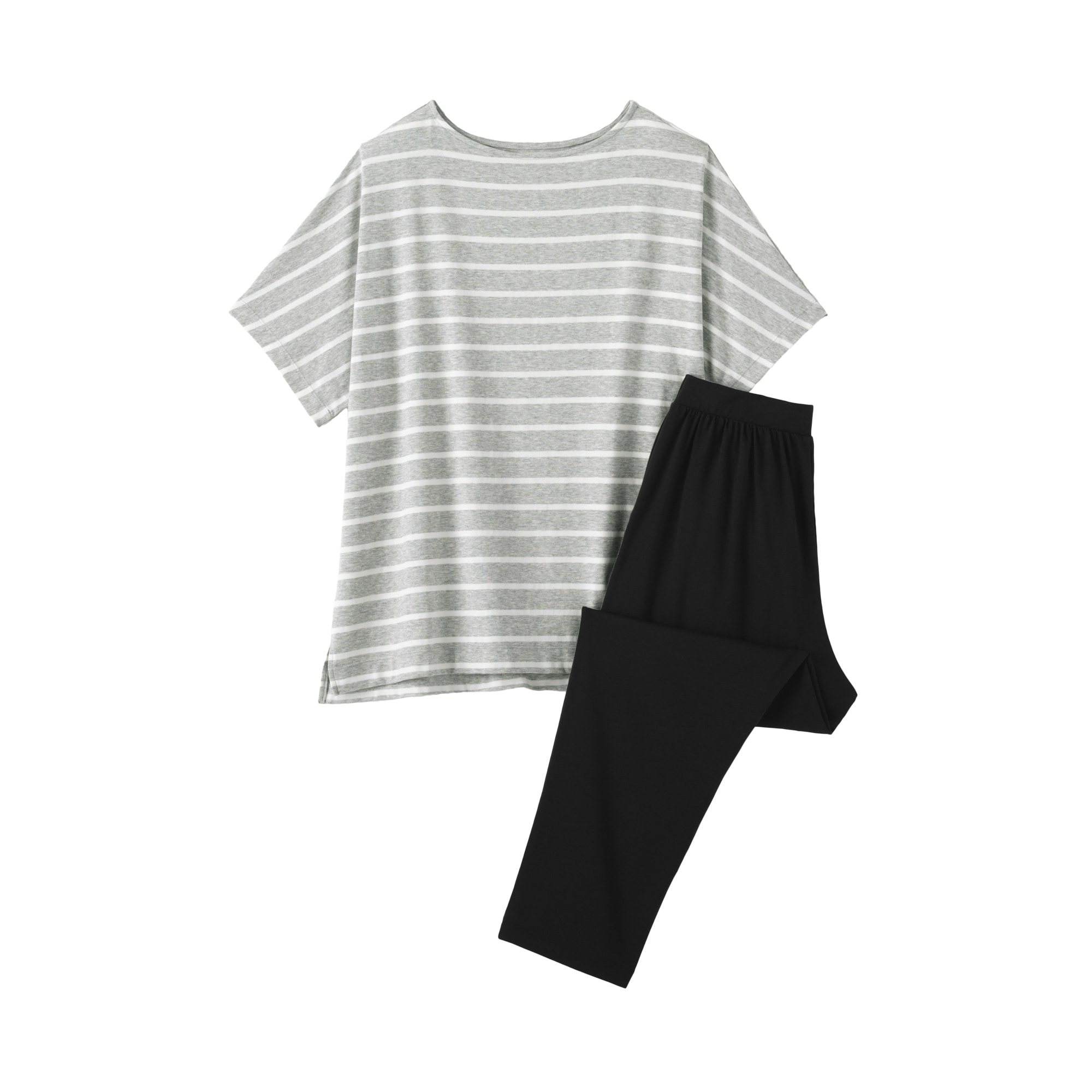 婦人　なめらか　涼感　半袖ルームウェアセット