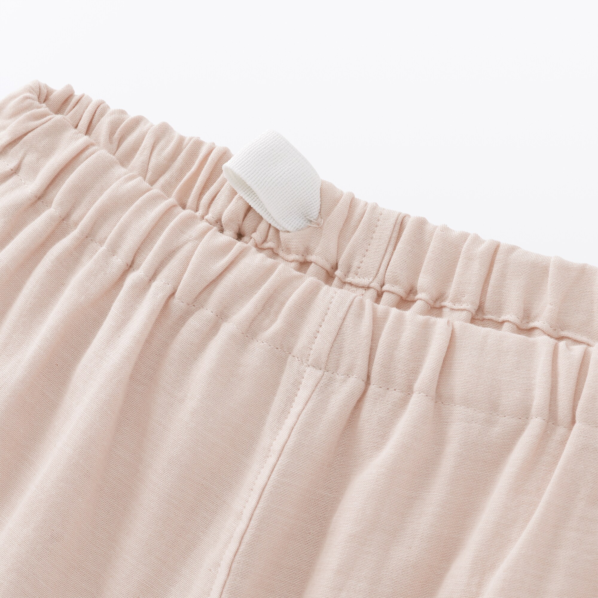 婦人　脇に縫い目のない　二重ガーゼ長袖パジャマ