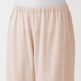 婦人　脇に縫い目のない　二重ガーゼ長袖パジャマ