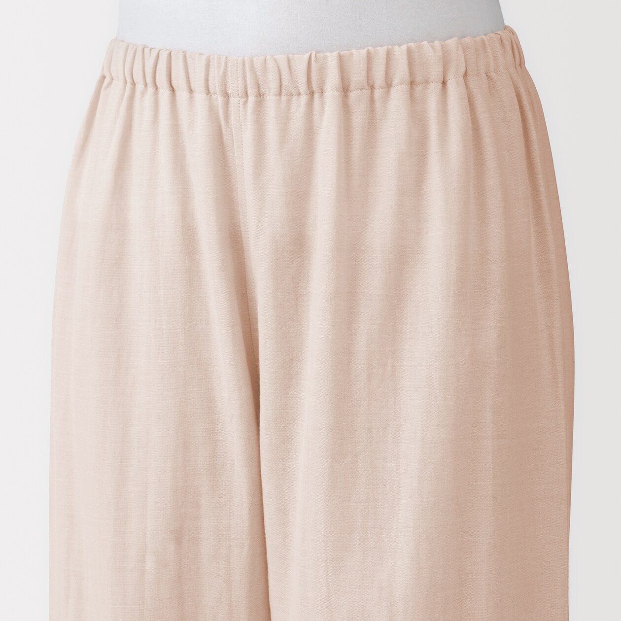 婦人　脇に縫い目のない　二重ガーゼ長袖パジャマ