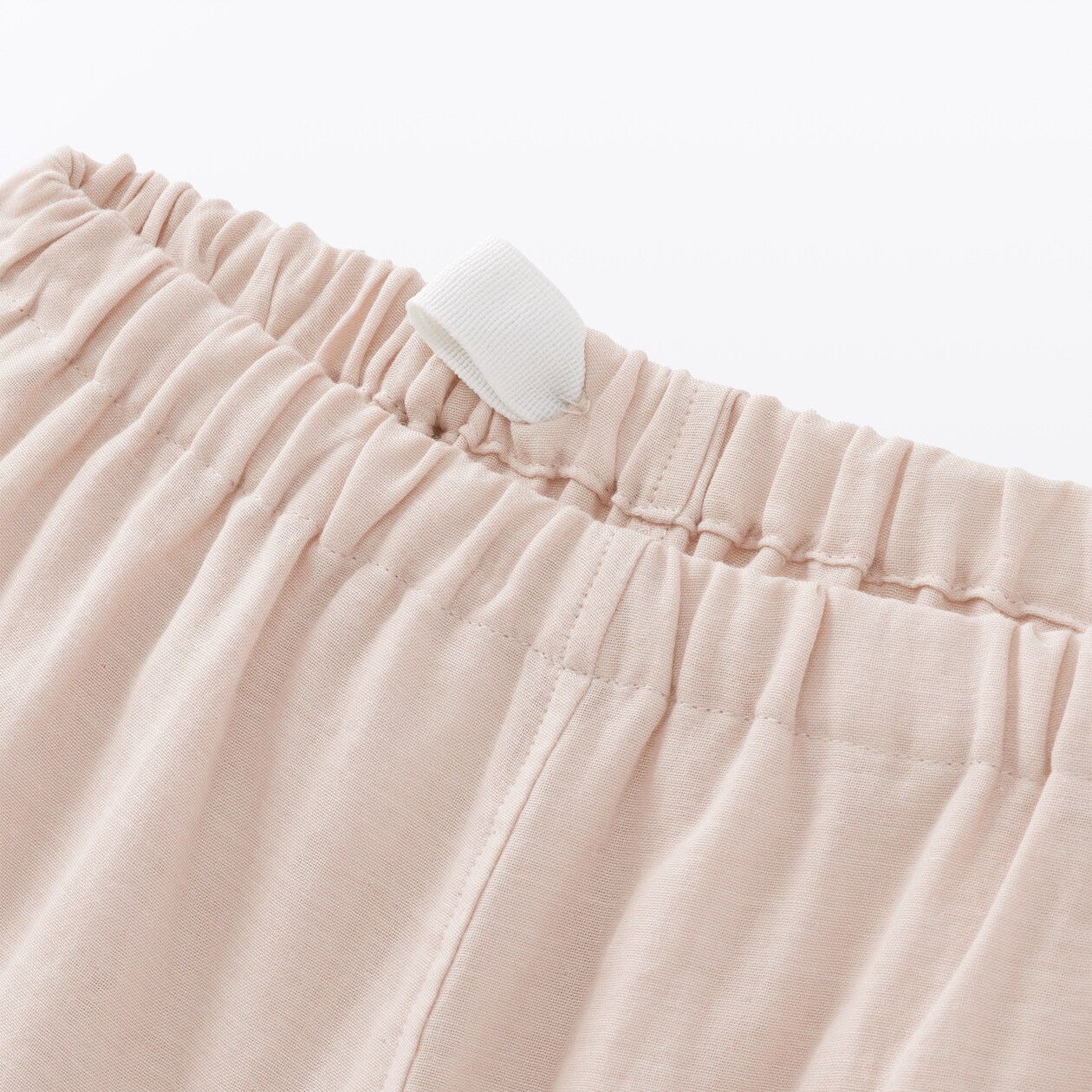 婦人　脇に縫い目のない　二重ガーゼ長袖パジャマ