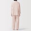 婦人　脇に縫い目のない　二重ガーゼ長袖パジャマ