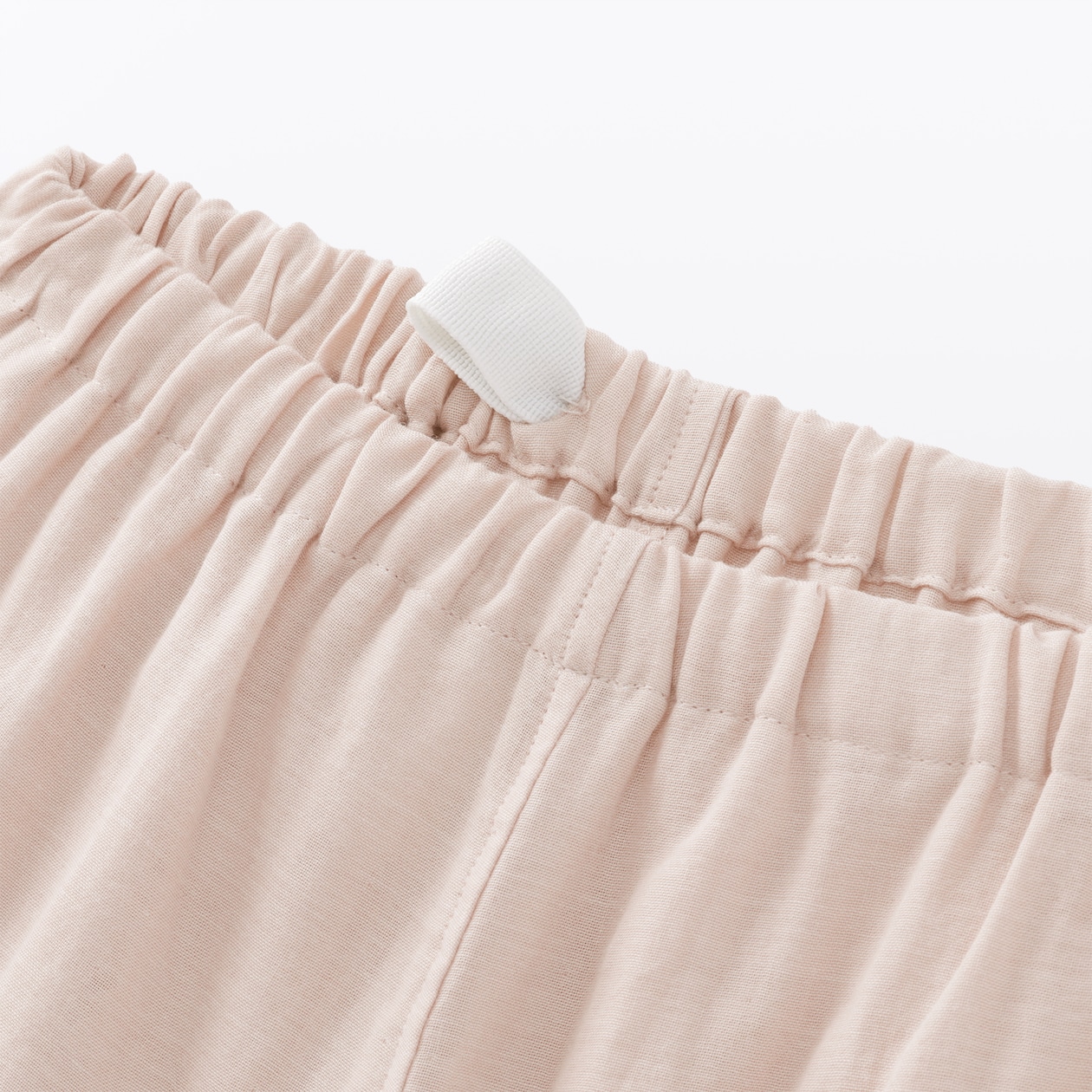 婦人　脇に縫い目のない　二重ガーゼ長袖パジャマ