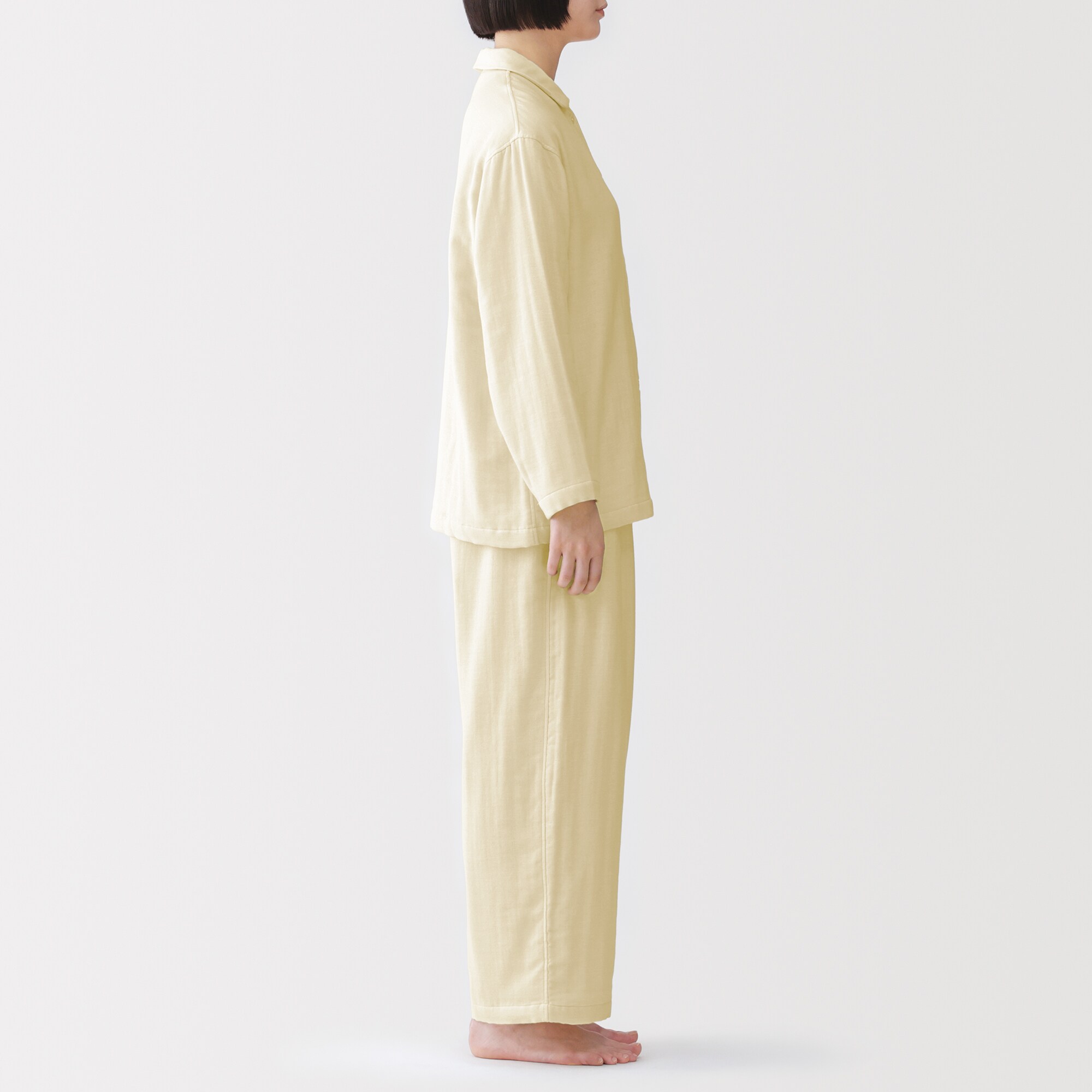 婦人 四重ガーゼ長袖パジャマ | 無印良品