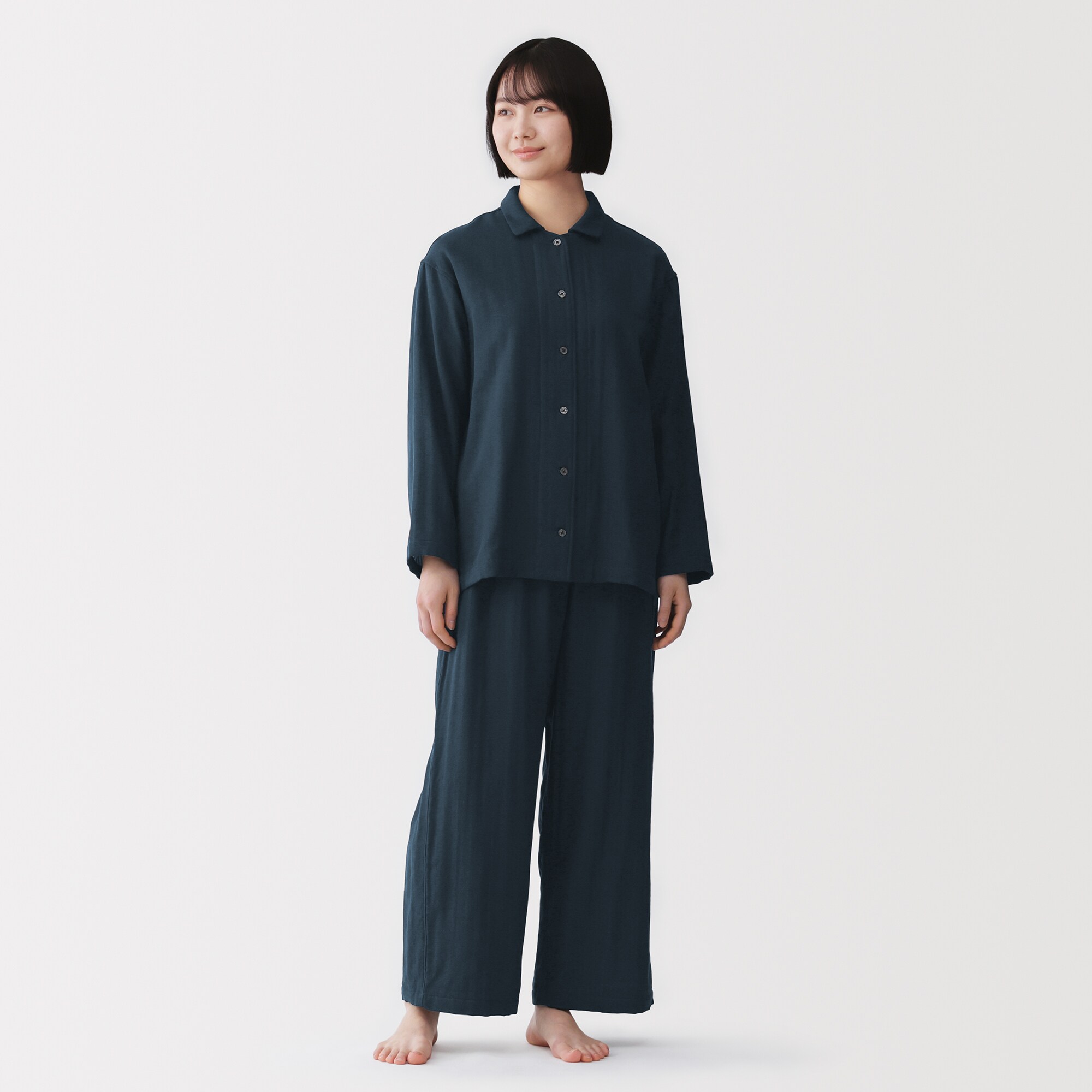 婦人 四重ガーゼ長袖パジャマ | 無印良品