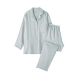 婦人　なめらかサテン　長袖パジャマ