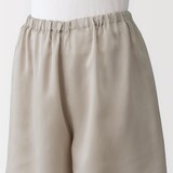 婦人　なめらかサテン　半袖パジャマ