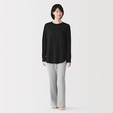 婦人　なめらか　接結　長袖ルームウェアセット