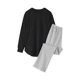 婦人　なめらか　接結　長袖ルームウェアセット