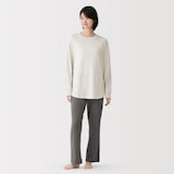 婦人　なめらか　接結　長袖ルームウェアセット