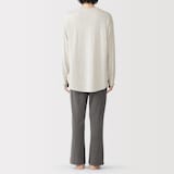 婦人　なめらか　接結　長袖ルームウェアセット