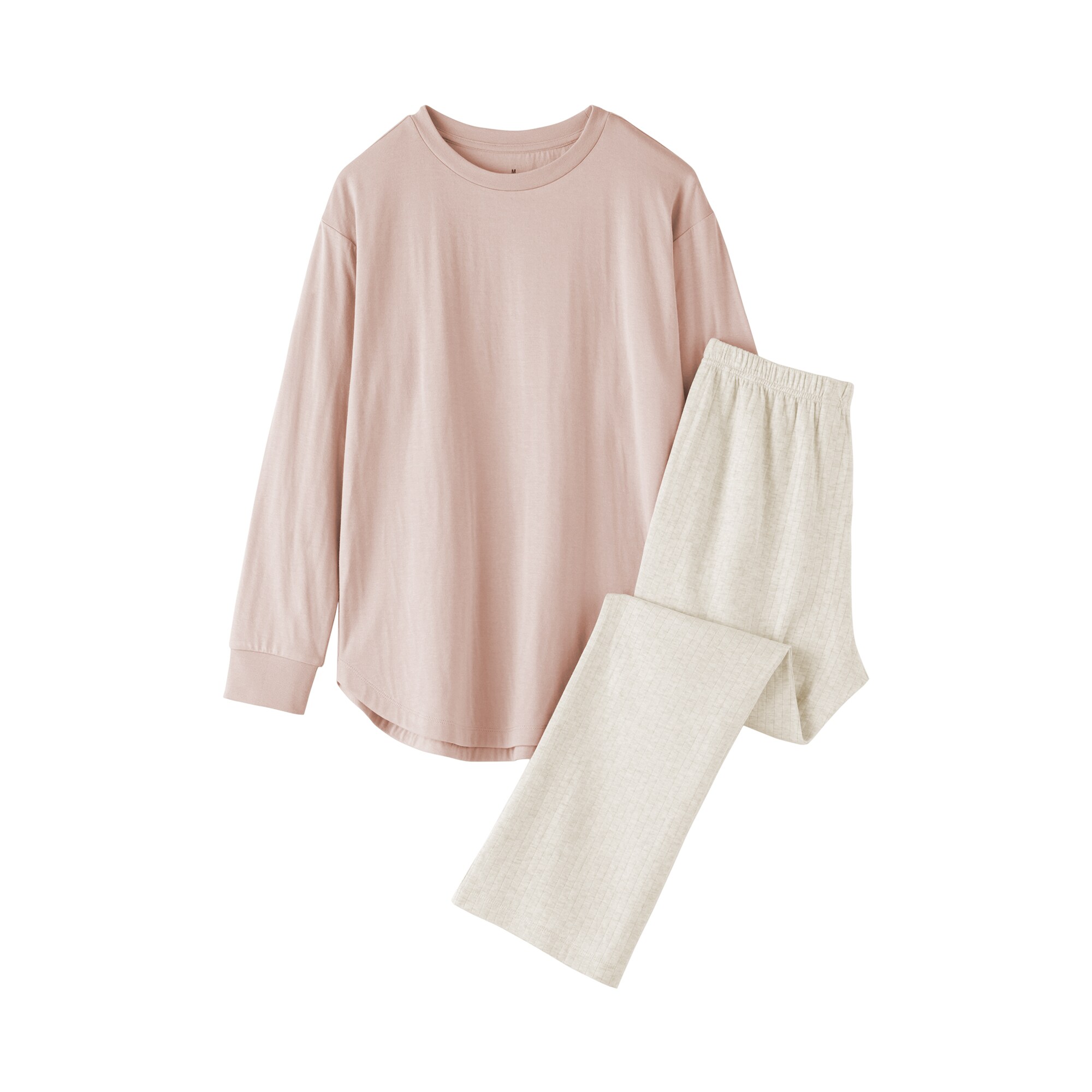 婦人　なめらか　接結　長袖ルームウェアセット