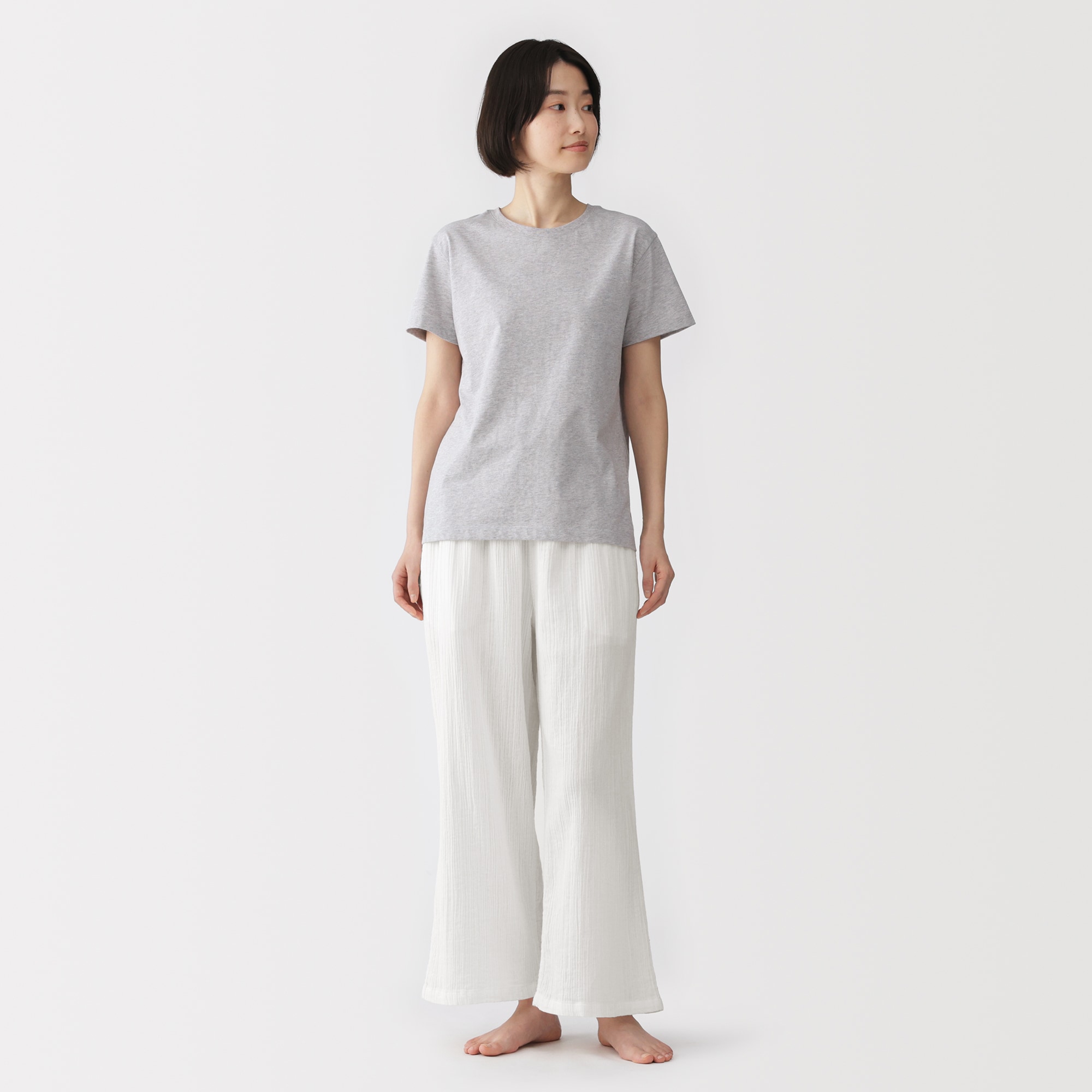 婦人 楊柳ガーゼ ロングパンツ | 無印良品