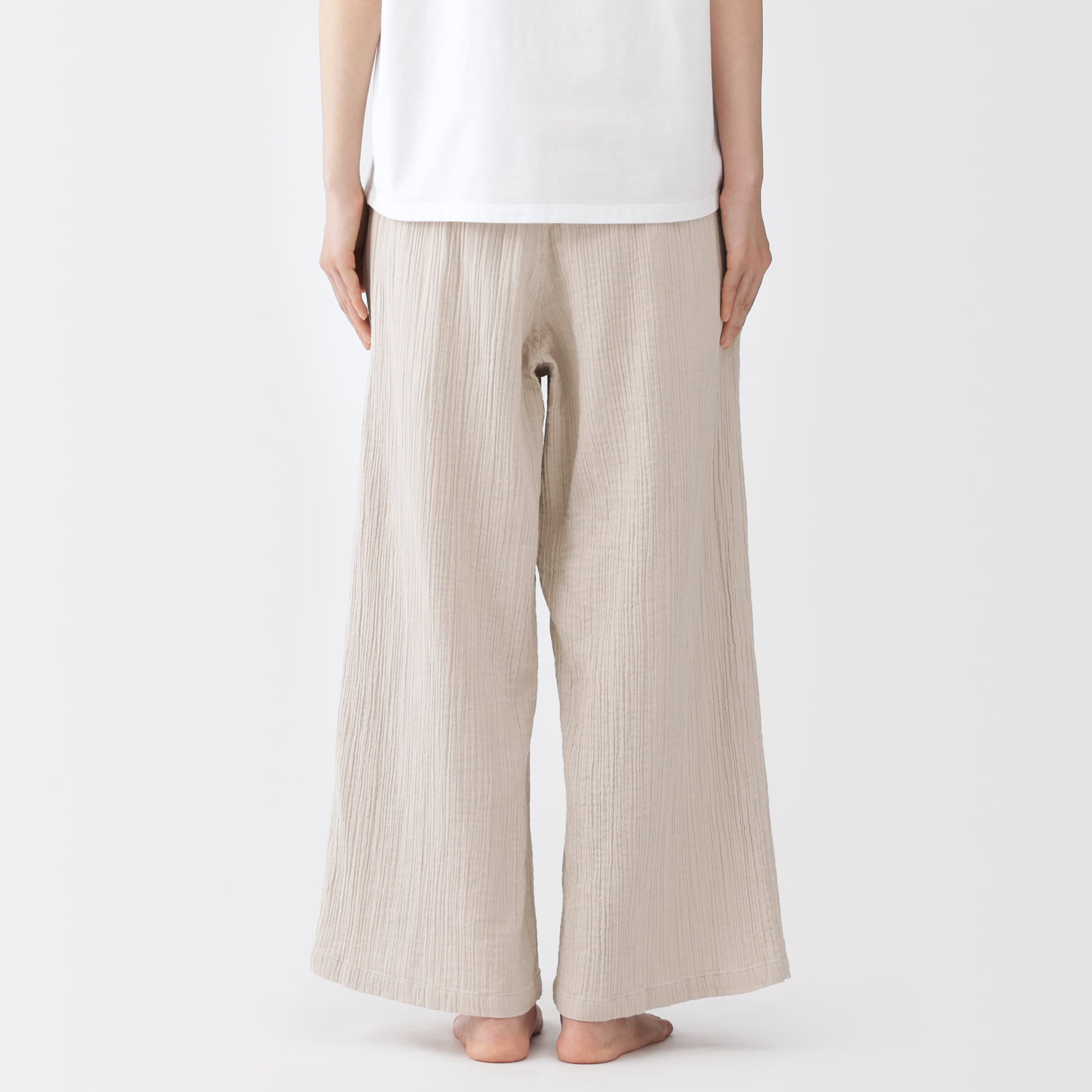 婦人　楊柳ガーゼ　ロングパンツ