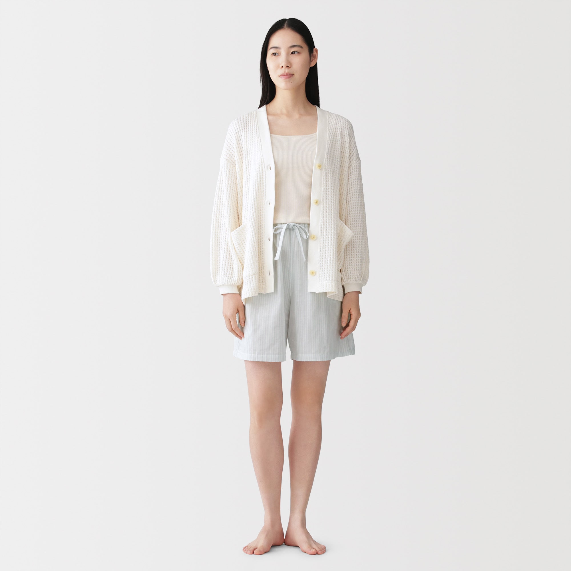 婦人　薄手ガーゼ　ハーフパンツ