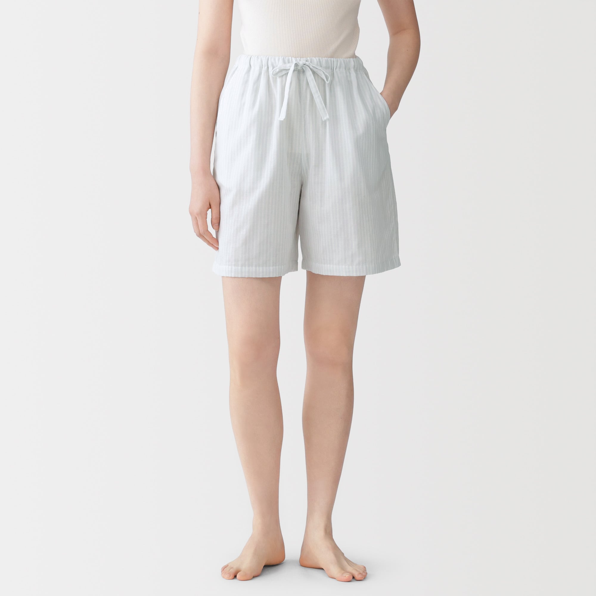 婦人　薄手ガーゼ　ハーフパンツ