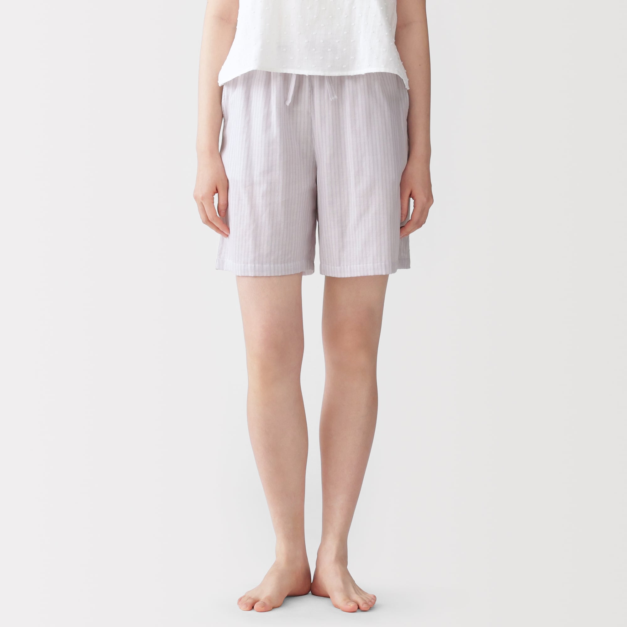婦人　薄手ガーゼ　ハーフパンツ