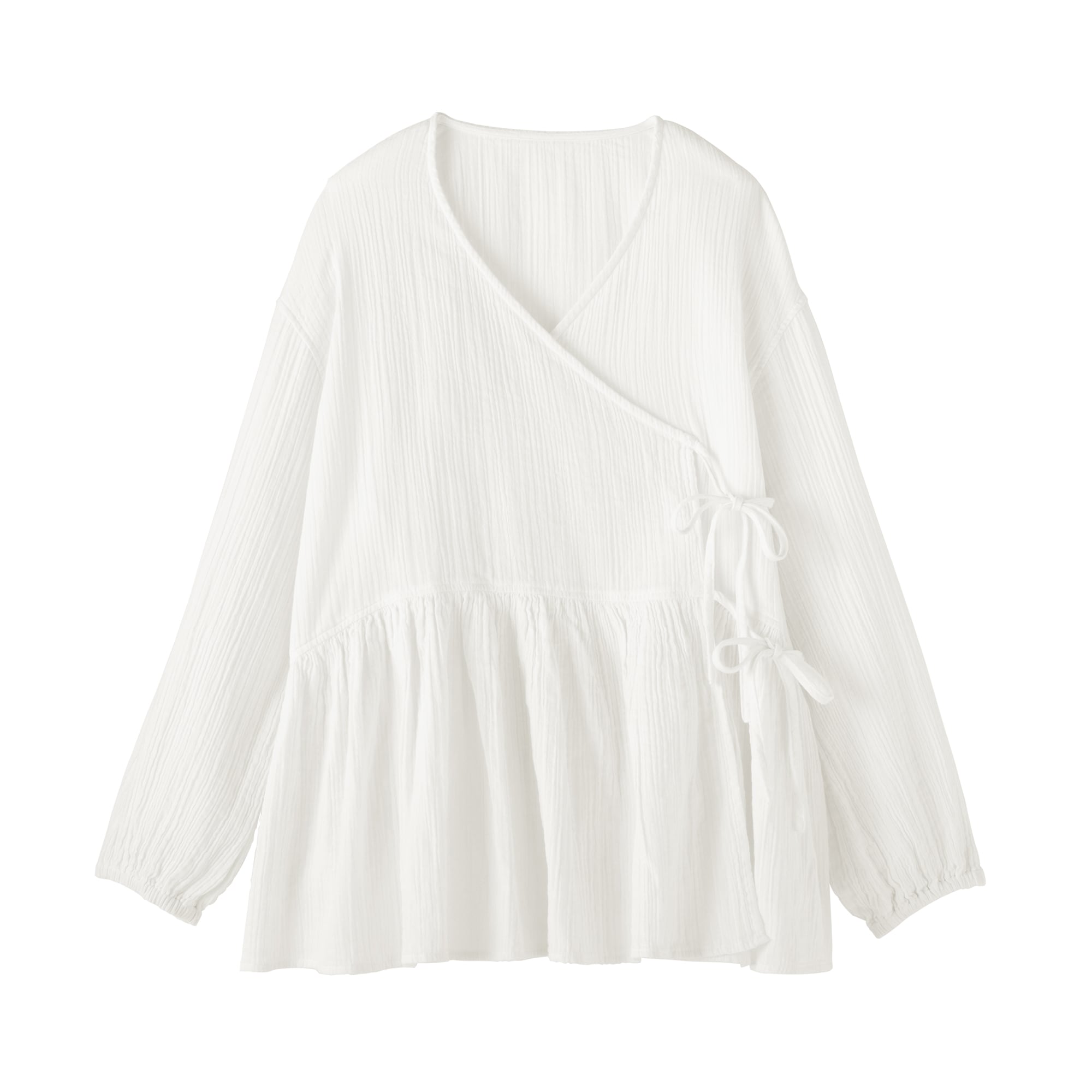 婦人　楊柳ガーゼ　ショートカーディガン