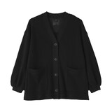 婦人　ざっくり編んだ　長袖カーディガン