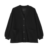 婦人　ざっくり編んだ　長袖カーディガン