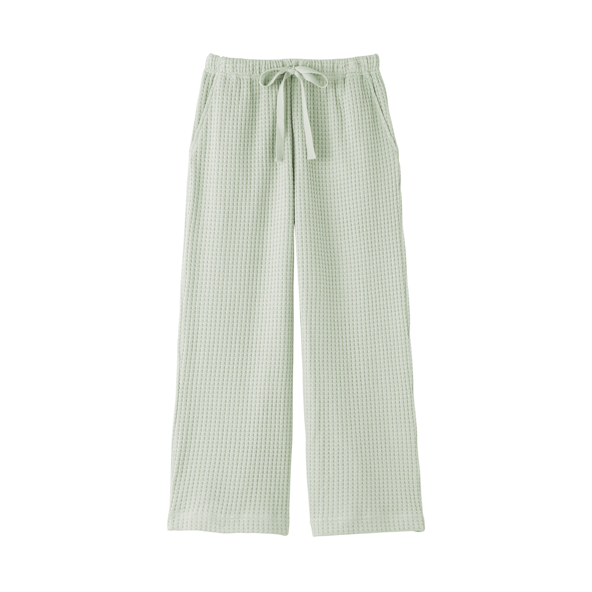 婦人　ざっくり編んだ　ロングパンツ