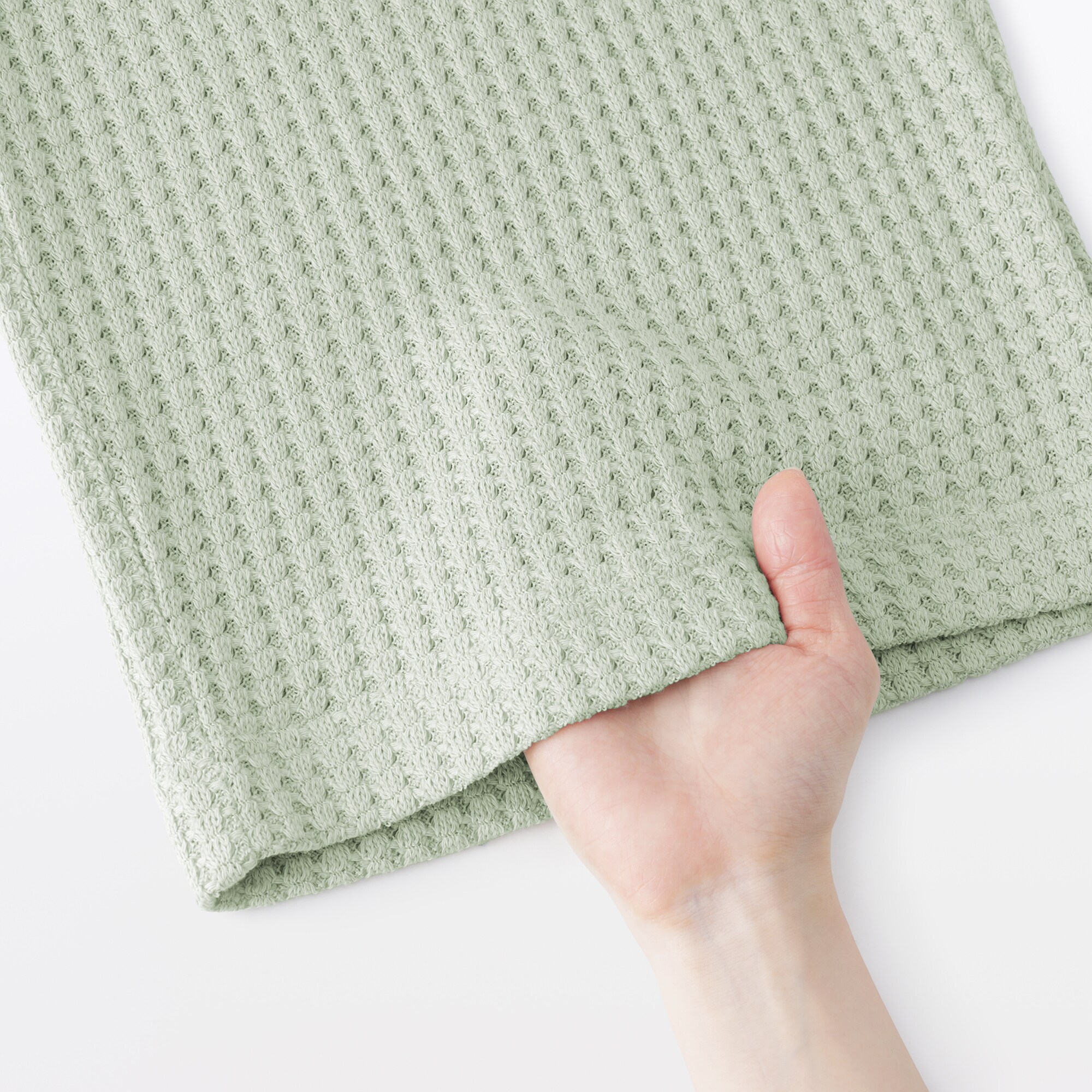 婦人　ざっくり編んだ　ロングパンツ